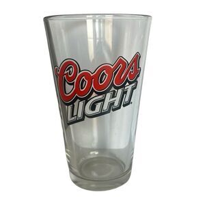 Coors Light Beer Bar Pub Pounder Drinking Glass 16 oz  5 7/8" Tall